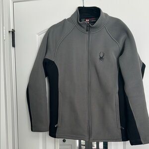 Gray and Black Fleece-Lined Jacket